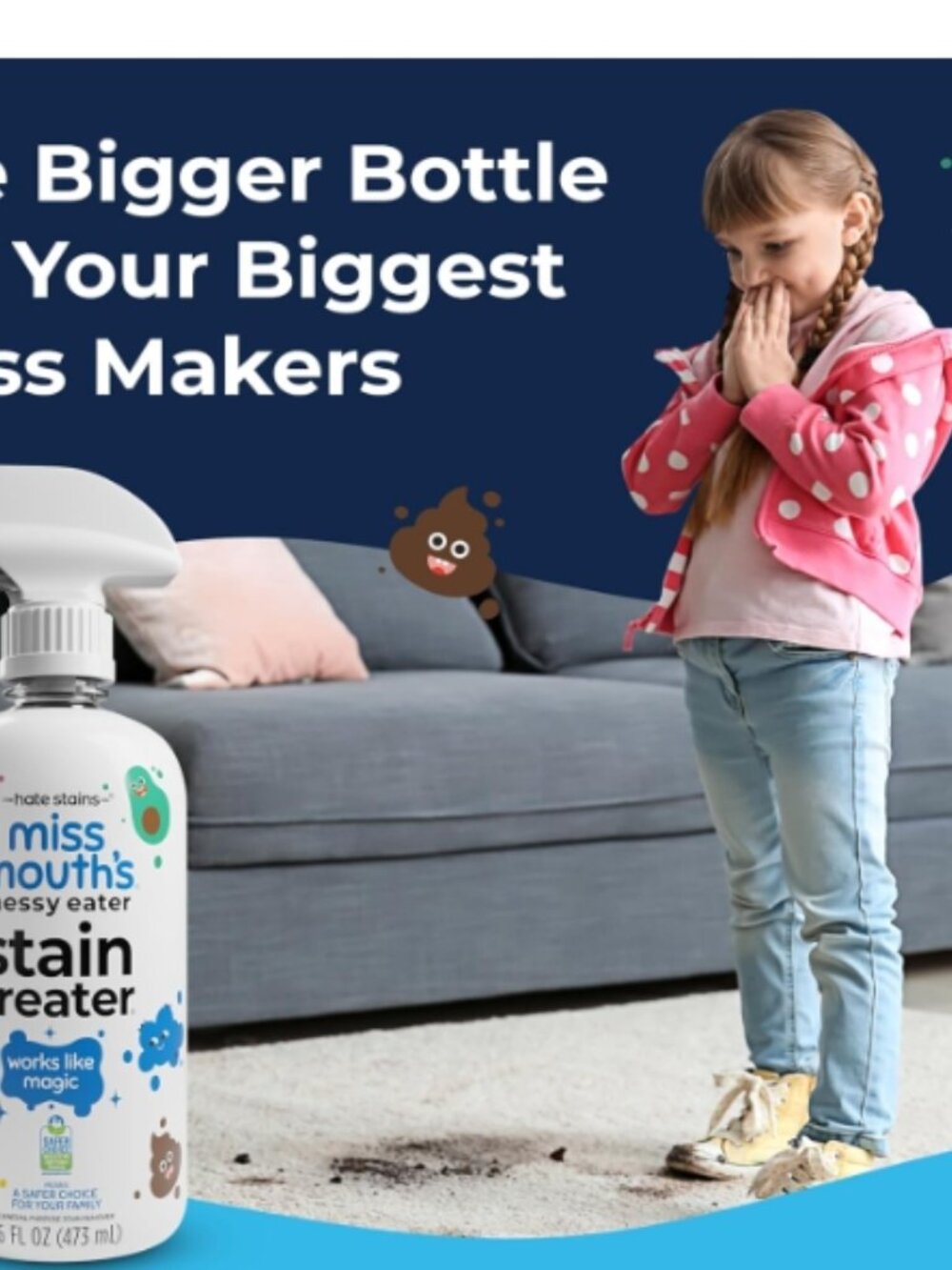 Miss Mouth's Messy Eater Stain Treater Bundle - 16oz Spray and 16oz Refill Pouch - Picture 8 of 8
